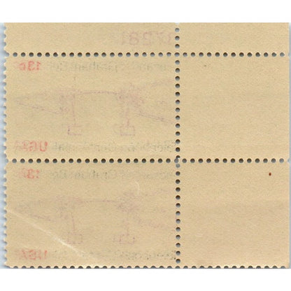 1976 US Postage Stamp Alexander Graham Bell Plate Block Of 2 13c AD8-Q2