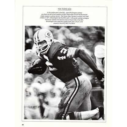 Packers John Brockington / Broncos Floyd Little Double Sided 8x11" 1981 Ad D26