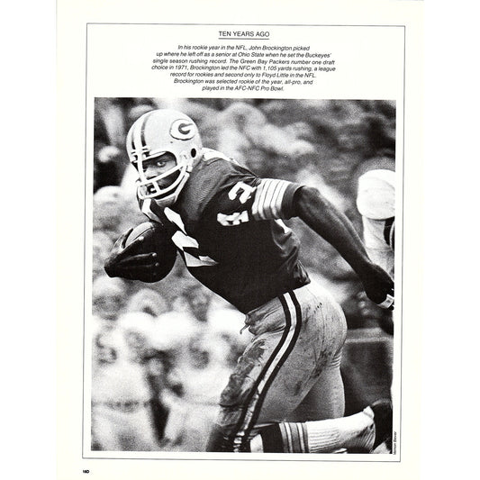 Packers John Brockington / Broncos Floyd Little Double Sided 8x11" 1981 Ad D26