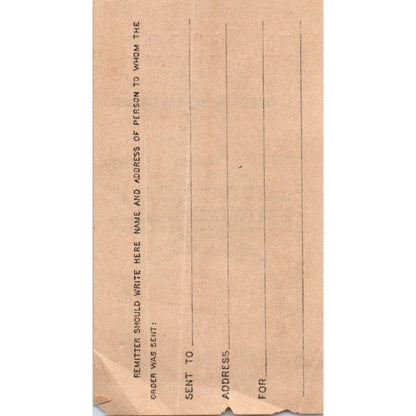 1902 US Postal Money Order Receipt Stub Girard Kansas AD8-Q2
