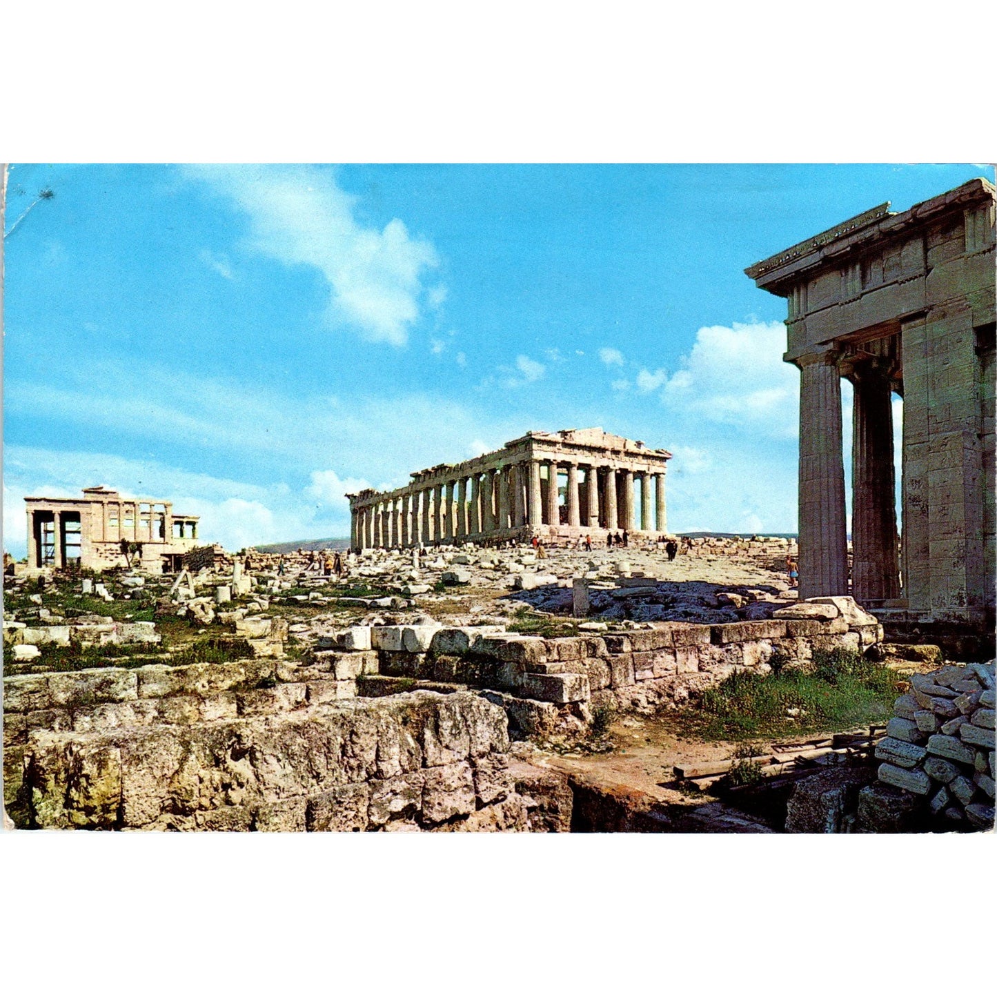 1973 Greece Athens Propylaea Parthenon and Erechtheion Vintage Postcard PD8