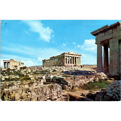 1973 Greece Athens Propylaea Parthenon and Erechtheion Vintage Postcard PD8