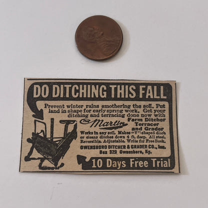 Owensboro Ditcher & Grader Co., Inc. Owensboro KY 1931 Newspaper Ad SAG4-S13