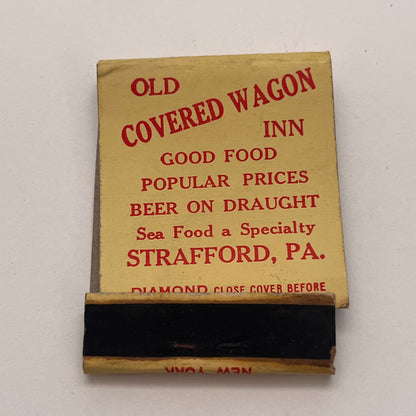 Old Covered Wagon Inn Strafford PA Vintage Matchbook Cover TB8-MB-5