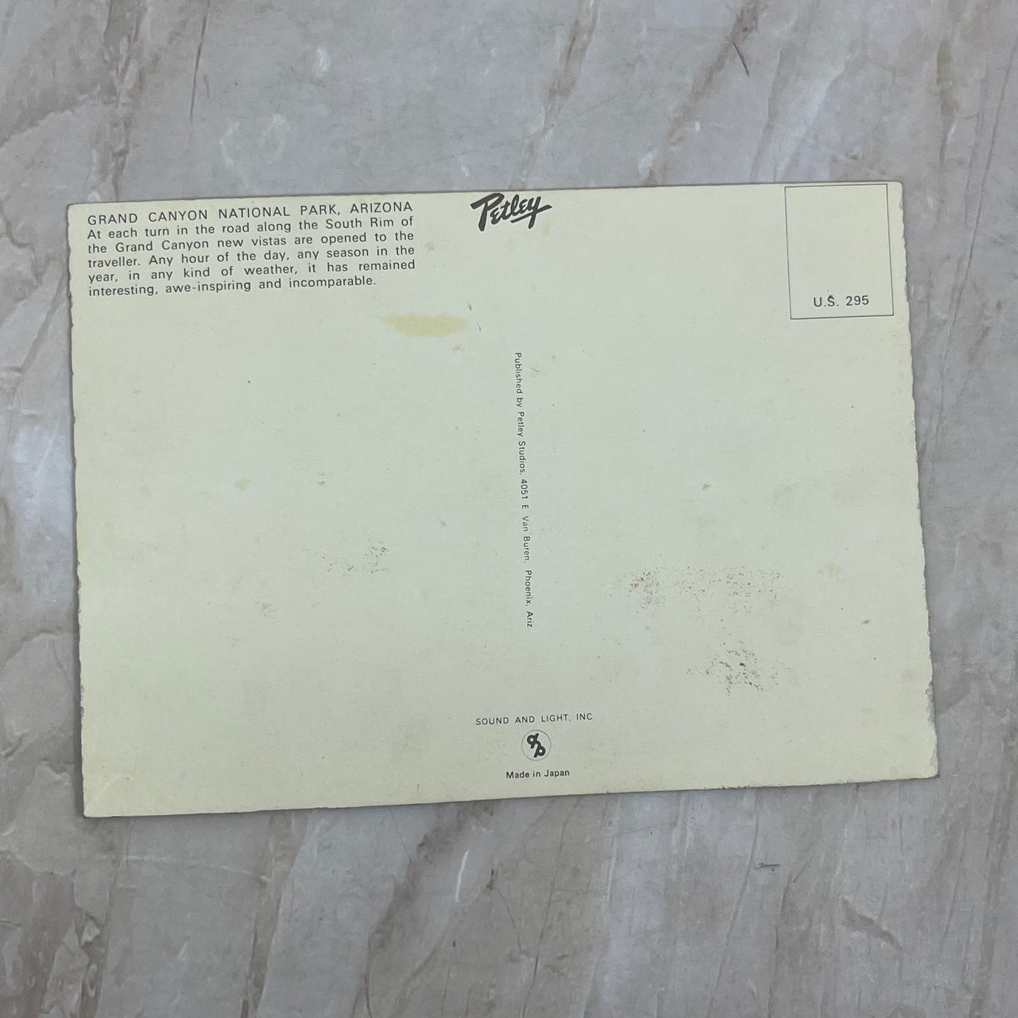 Vintage Large Lenticular Postcard Grand Canyon National Park Arizona AE4