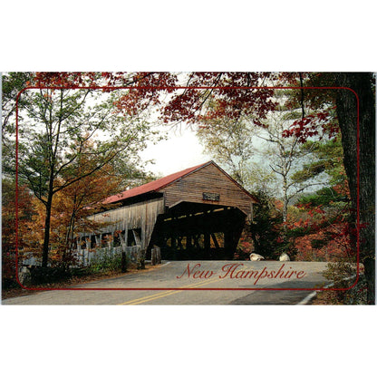 Albany Bridge Swift River Kancamagus Hwy NH Vintage Covered Bridge Postcard PD3