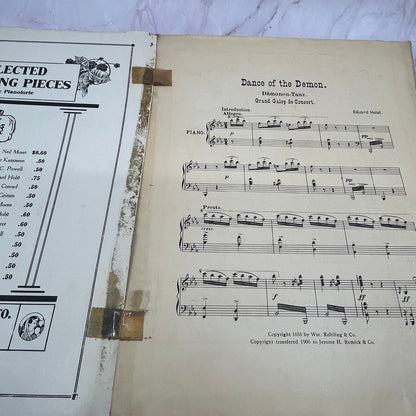 Dance of The Demon Grand Galop de Concert Eduard Holst 1888 Sheet Music V16