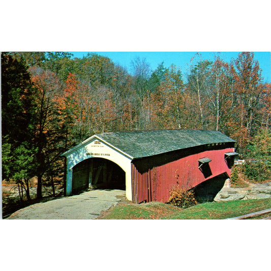 Parke County IN 37 Narrows Bridge Vintage Covered Bridge Postcard PD1