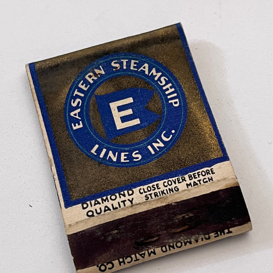 Eastern Steamship Lines Inc Boston New York Vintage Matchbook Cover TB8-MB3-1