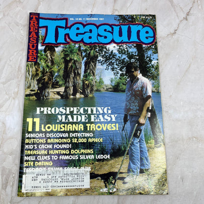 1987 Nov - Treasure Magazine - Treasure Hunting Metal Detecting Gold Coins M10