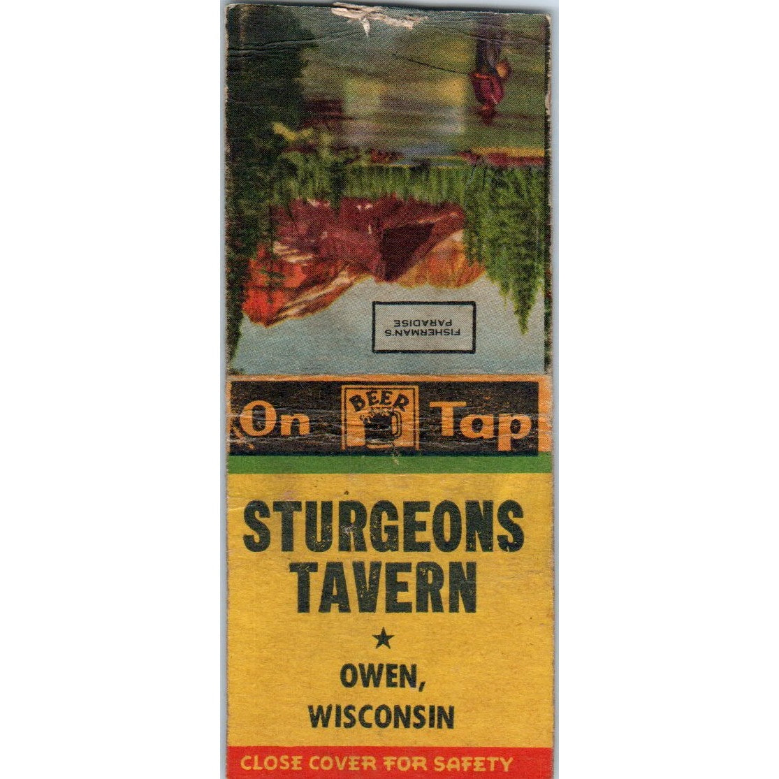 Sturgeons Tavern Owen Wisconsin Vintage Matchbook Cover SD2-Y8