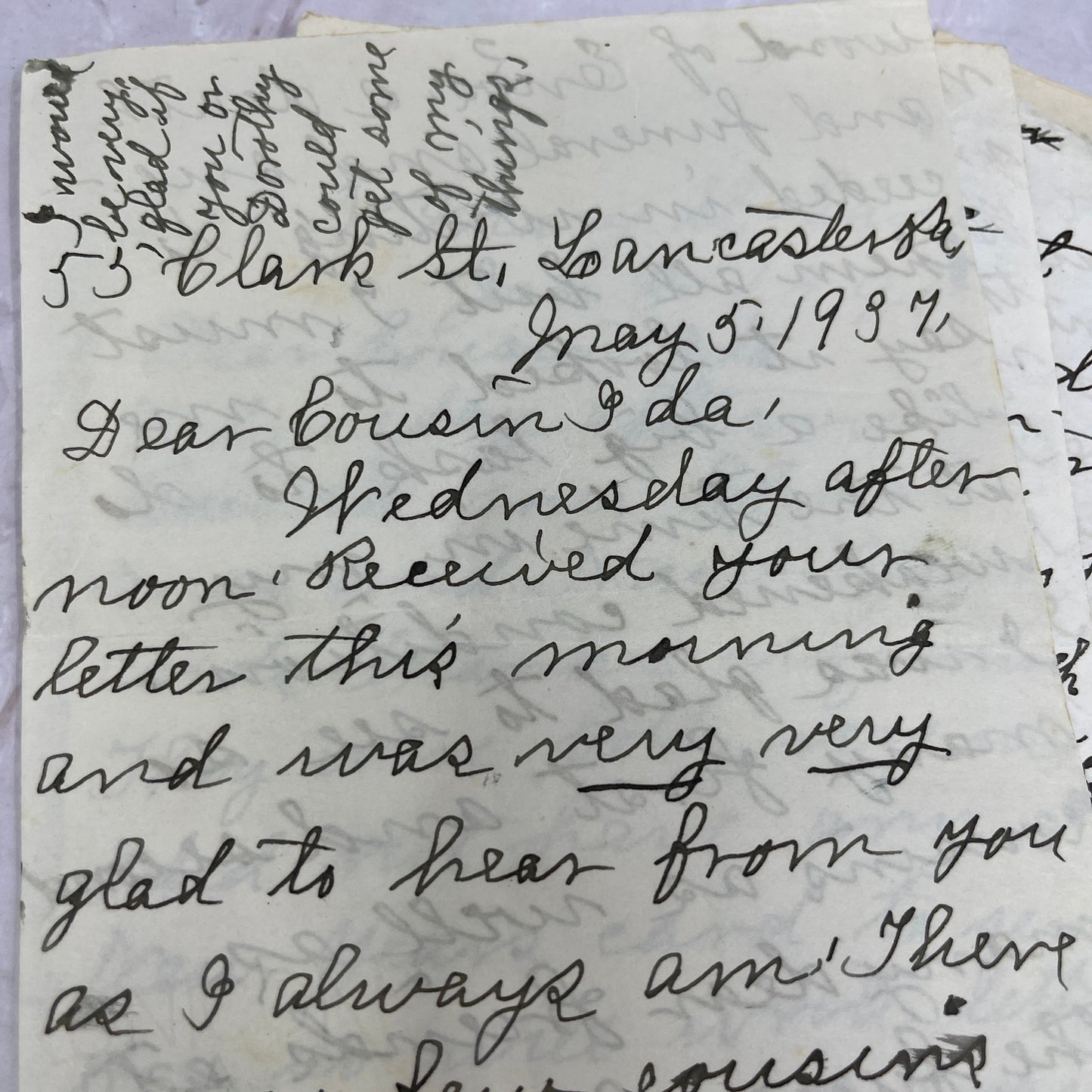 c1940 Group of Handwritten Letters From Young Lady in Lancaster PA TJ5-E2