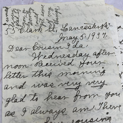 c1940 Group of Handwritten Letters From Young Lady in Lancaster PA TJ5-E2