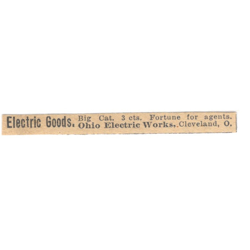 Electric Goods Ohio Electric Works Cleveland 1910 Magazine Ad AF1-SS7
