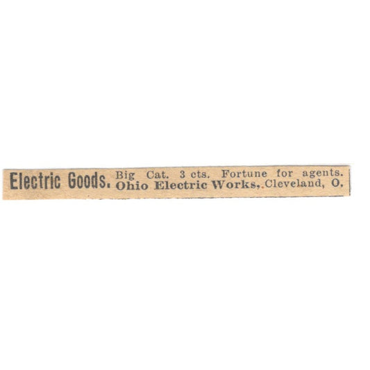 Electric Goods Ohio Electric Works Cleveland 1910 Magazine Ad AF1-SS7