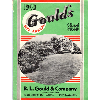 1940 Goulds Seed Annual Cover R.L. Gould & Co St Paul MN D10