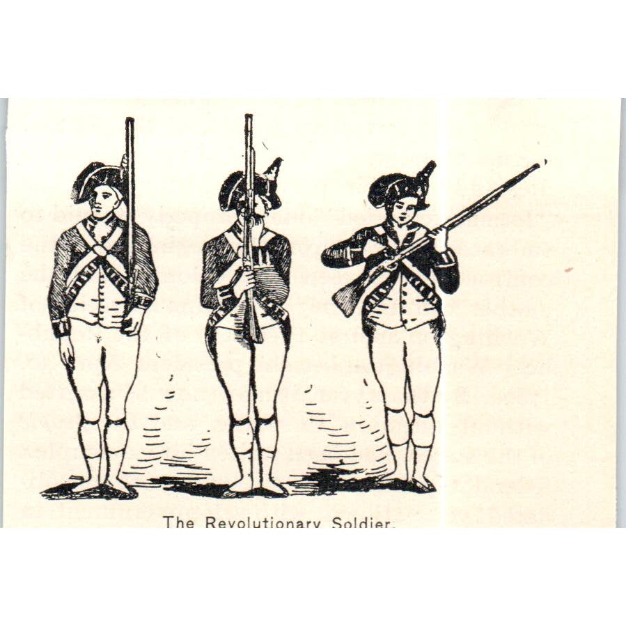 The Revolutionary Soldier Sketch c1890 Victorian Print AE8-CH10