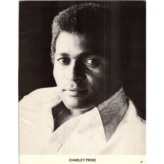 Charley Pride - Johnny Rodriguez Double Sided Portrait 1977 Photo Print AF3-6