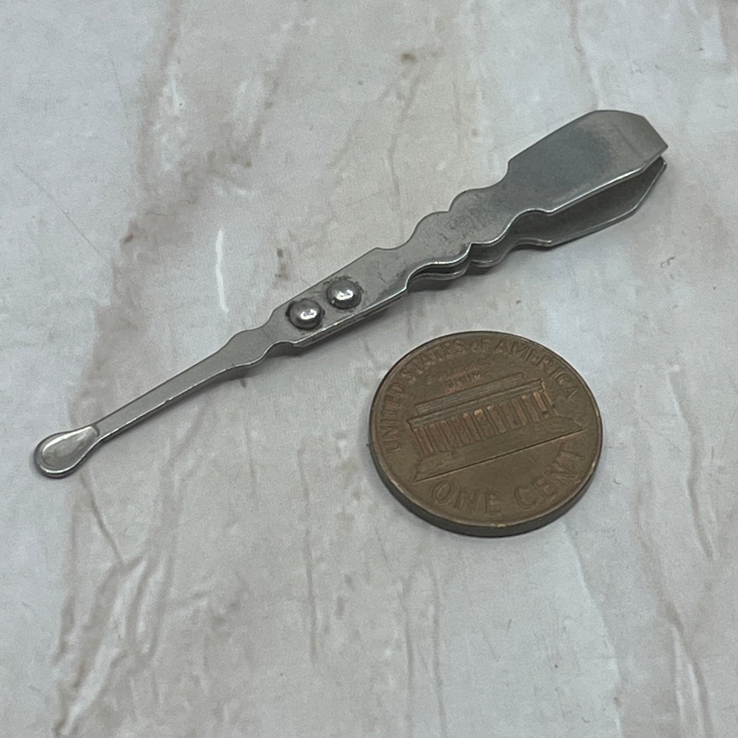 Vintage Combination Tweezer Cuticle Pusher Small Spoon Scoop SB8