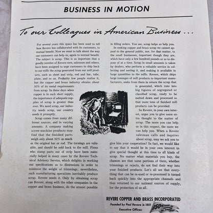Revere Copper and Brass Incorporated New York 1951 Magazine Ad FL6-10