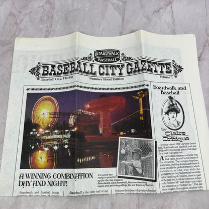1987 Baseball City Gazette Florida Travel Newsletter and Fold Out Map TH9-LX1
