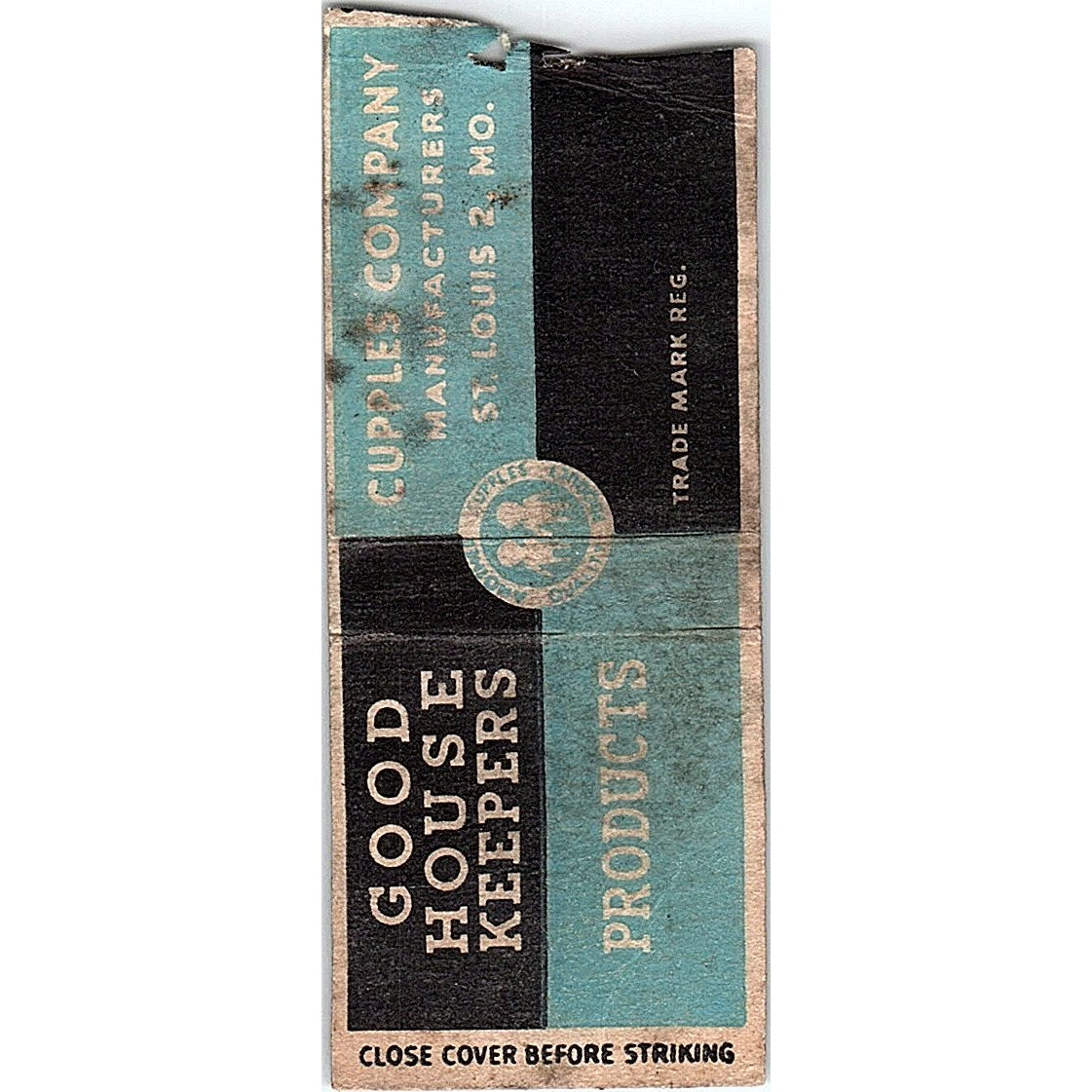 Cupples Company Mfg St Louis MO Vintage Matchbook Cover SC7-Y8