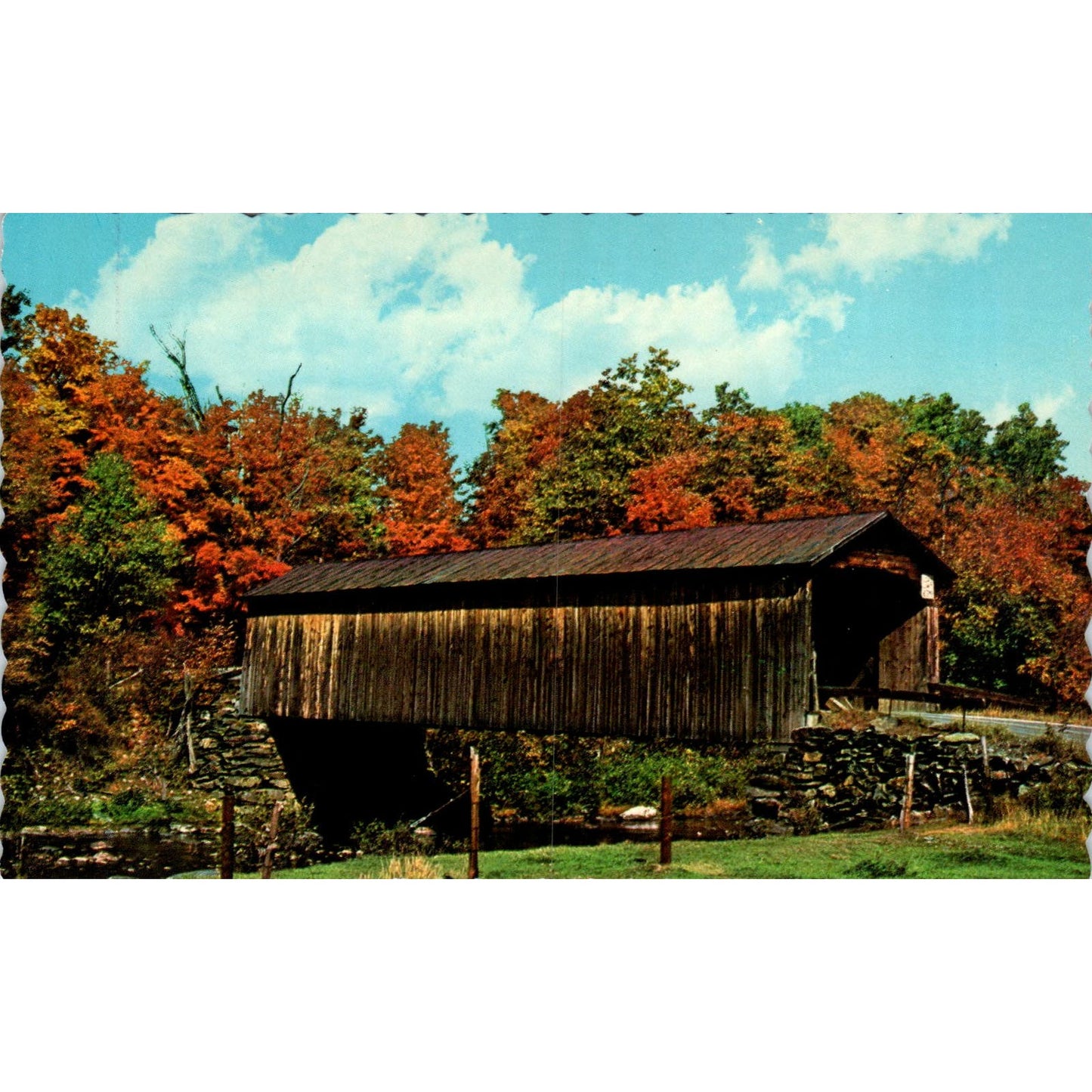Cold River Bridge 18 Langdon NH Vintage Covered Bridge Postcard PC13