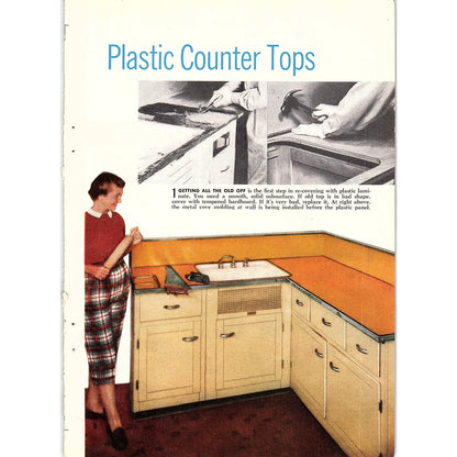 How to Install Tough Plastic Counter Tops Darrell Huff 3-Page 1955 Article AG1-4