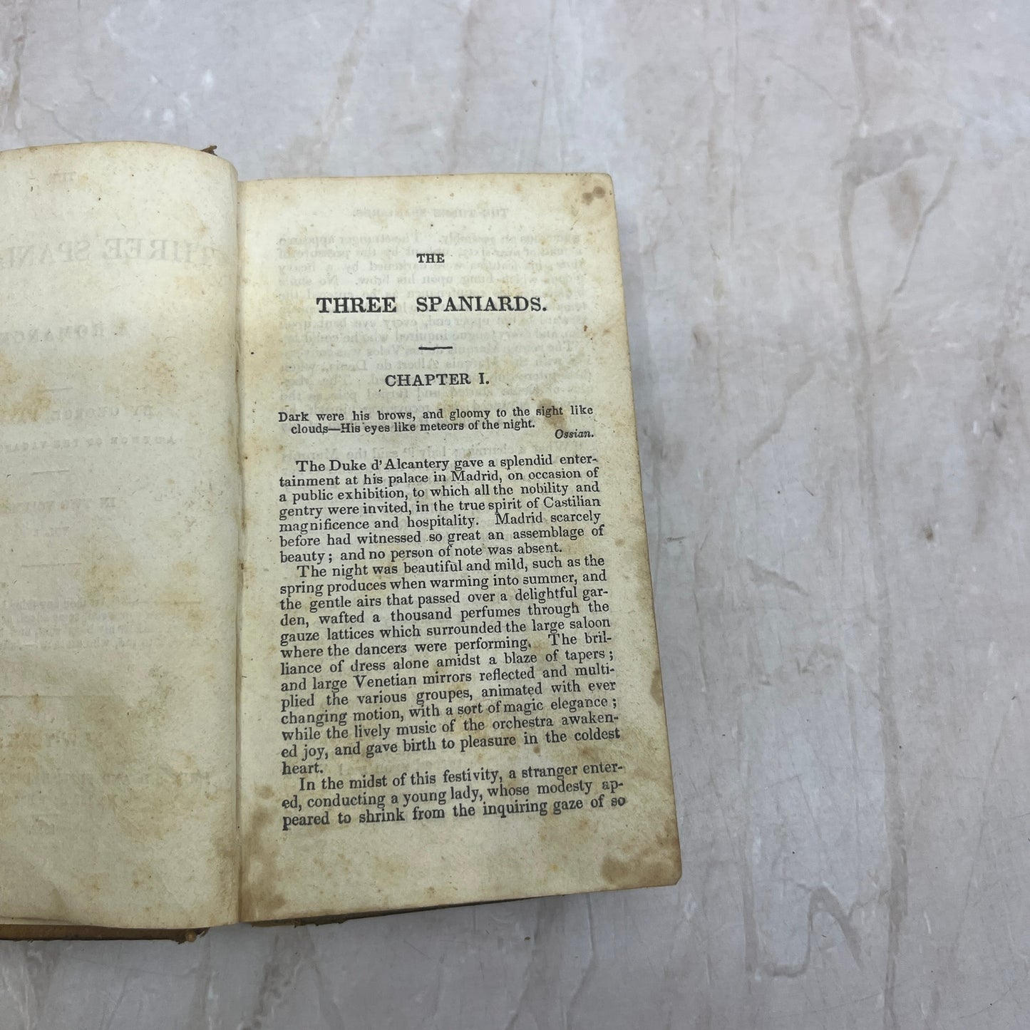 1832 The Three Spaniards. A Romance by George Walker - Volume 1 TK3-B1