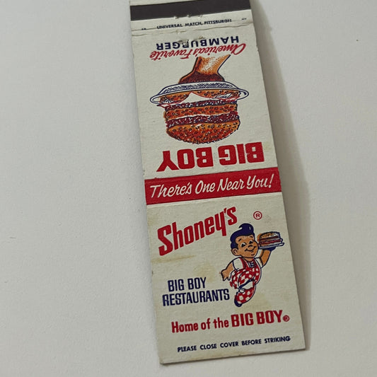 Shoney's Big Boy Restaurants Vintage Matchbook Cover TB6-MB2-5
