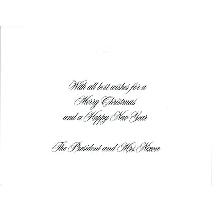Vintage President Richard Nixon Christmas Greeting Card Embossed Seal AE7