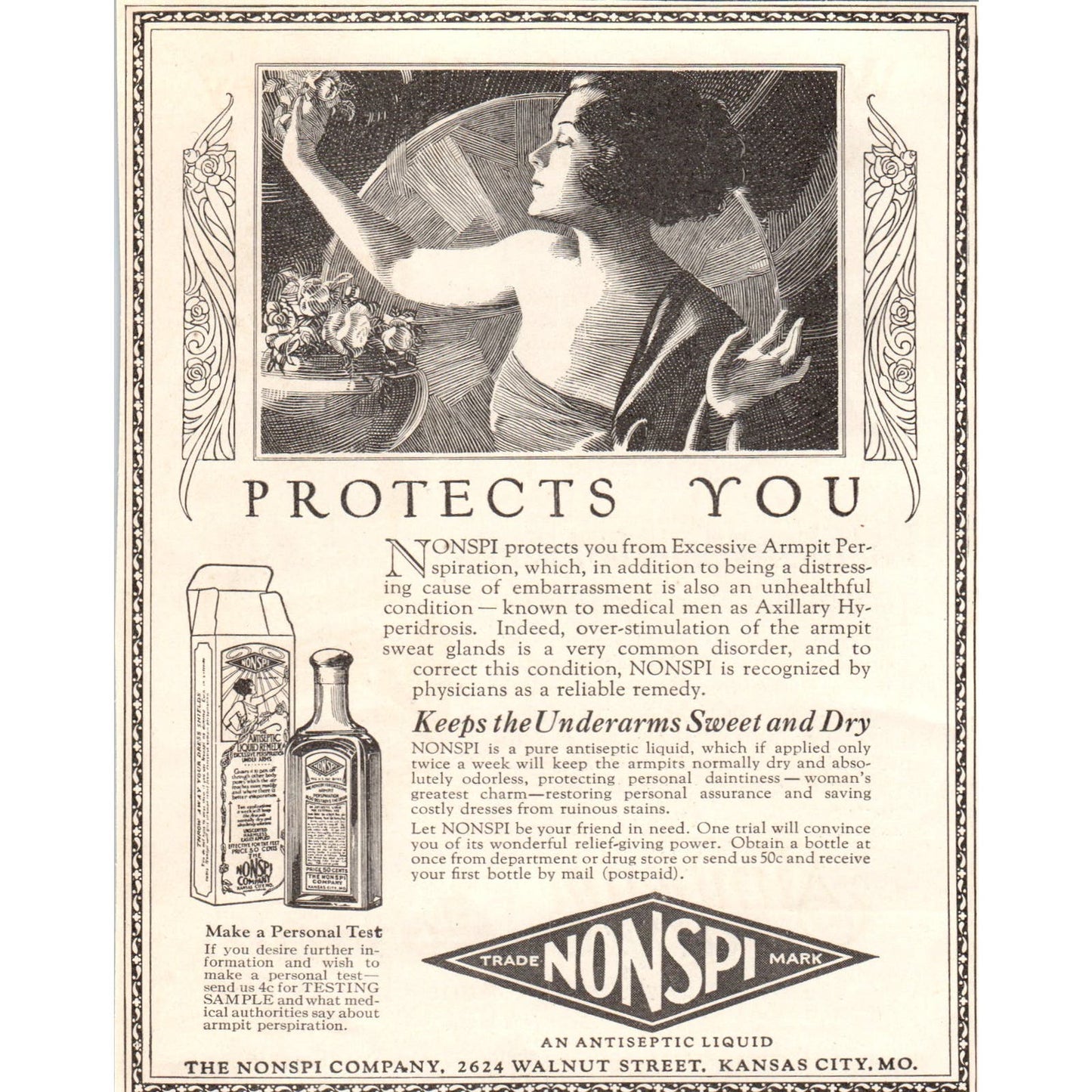 The Nonspi Co Antiseptic Kansas City MO 1924 Magazine Ad AF7-LJ1