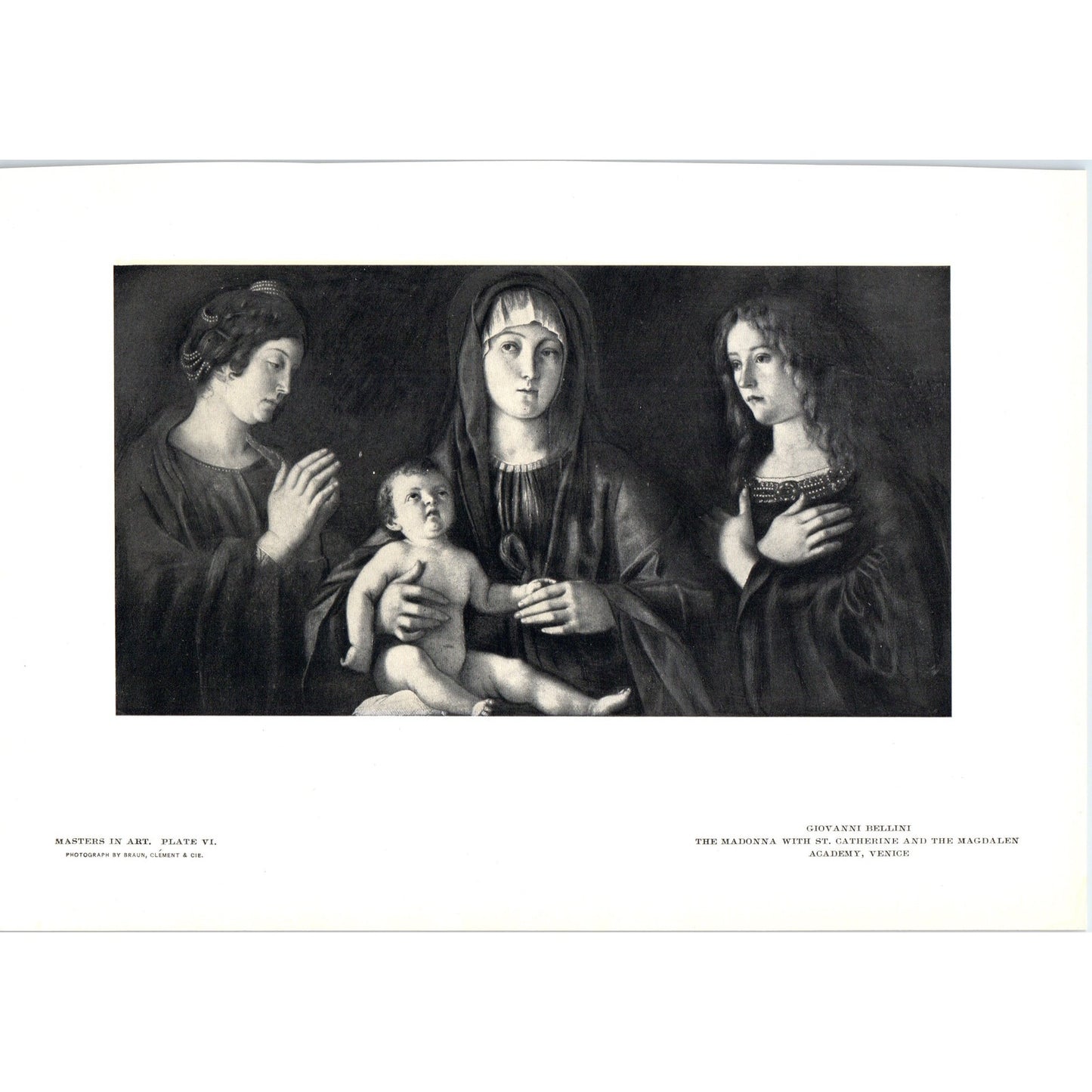 Madonna With St Catherine and Magdalen - Giovanni Bellini 1900 Art Print AB8-MA6