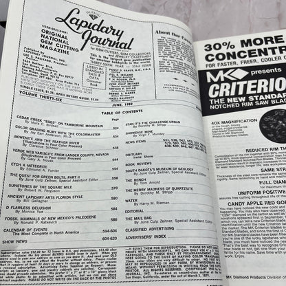 Verde Web Variscite Nevada - Lapidary Journal Magazine - Jul 1982 M25