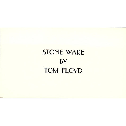 Stone Ware by Tom Floyd Vintage Business Card SD9-B5