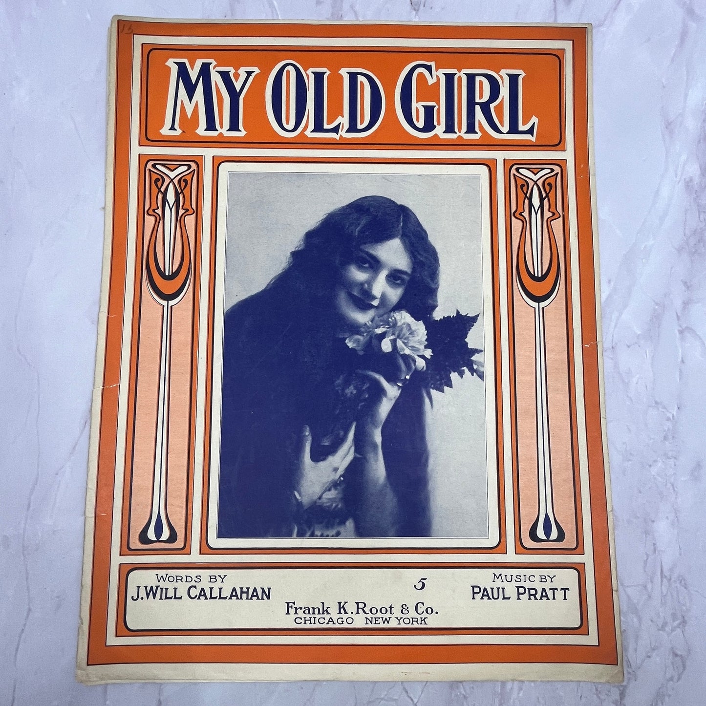 My Old Girl J. Will Callahan Paul Pratt 1908 Sheet Music V15