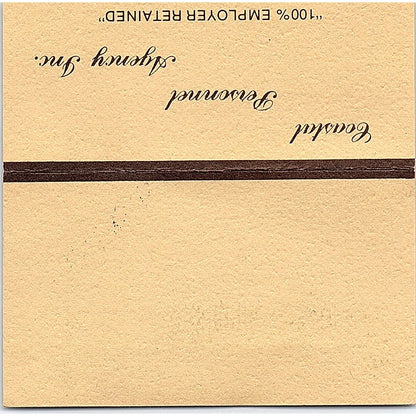 Temporary Placement Charles J. Cullum Costa Mesa CA Vintage Business Card SB4-B2