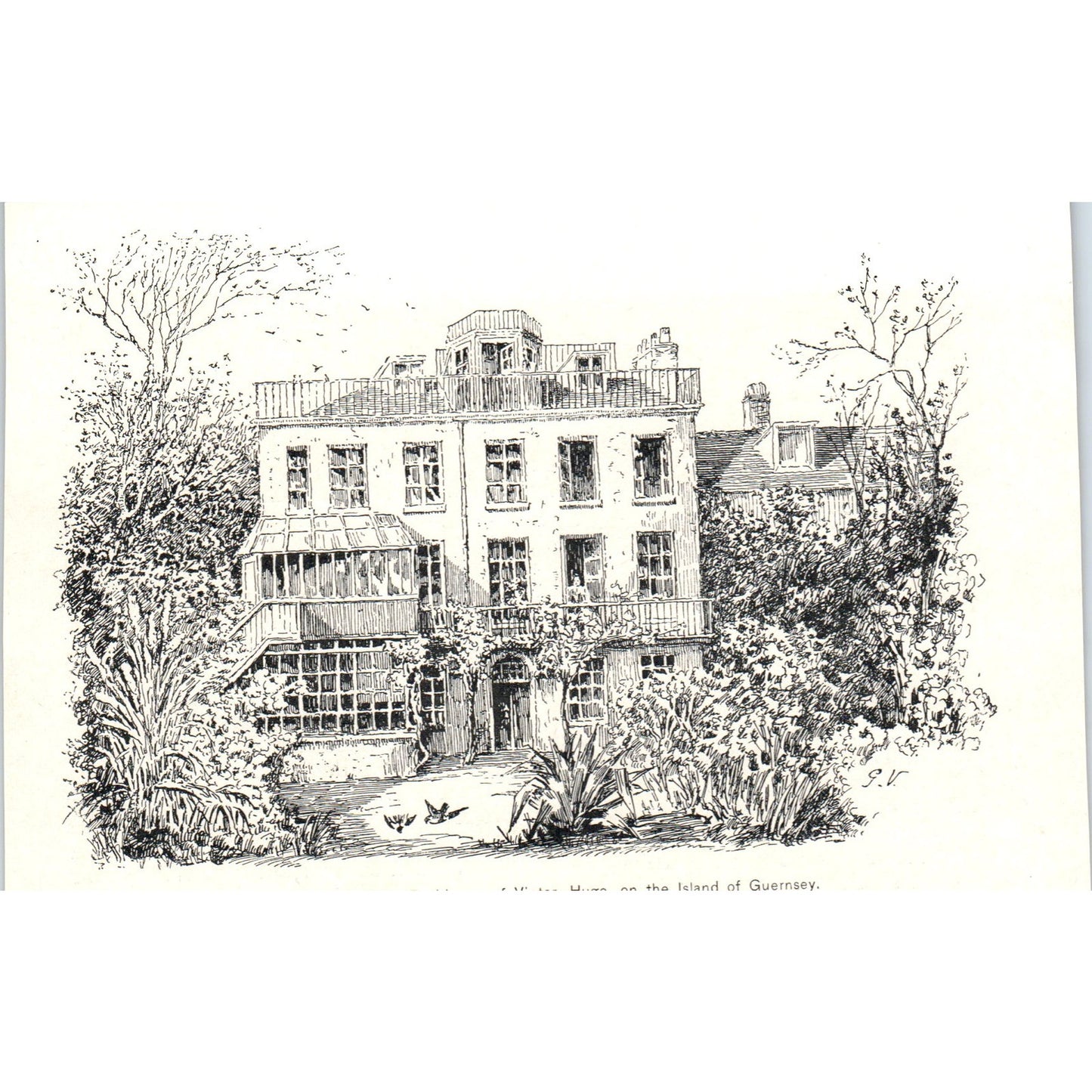 Hauteville House Residence of Victor Hugo Guernsey 1892 Magazine Print AB6-SM2