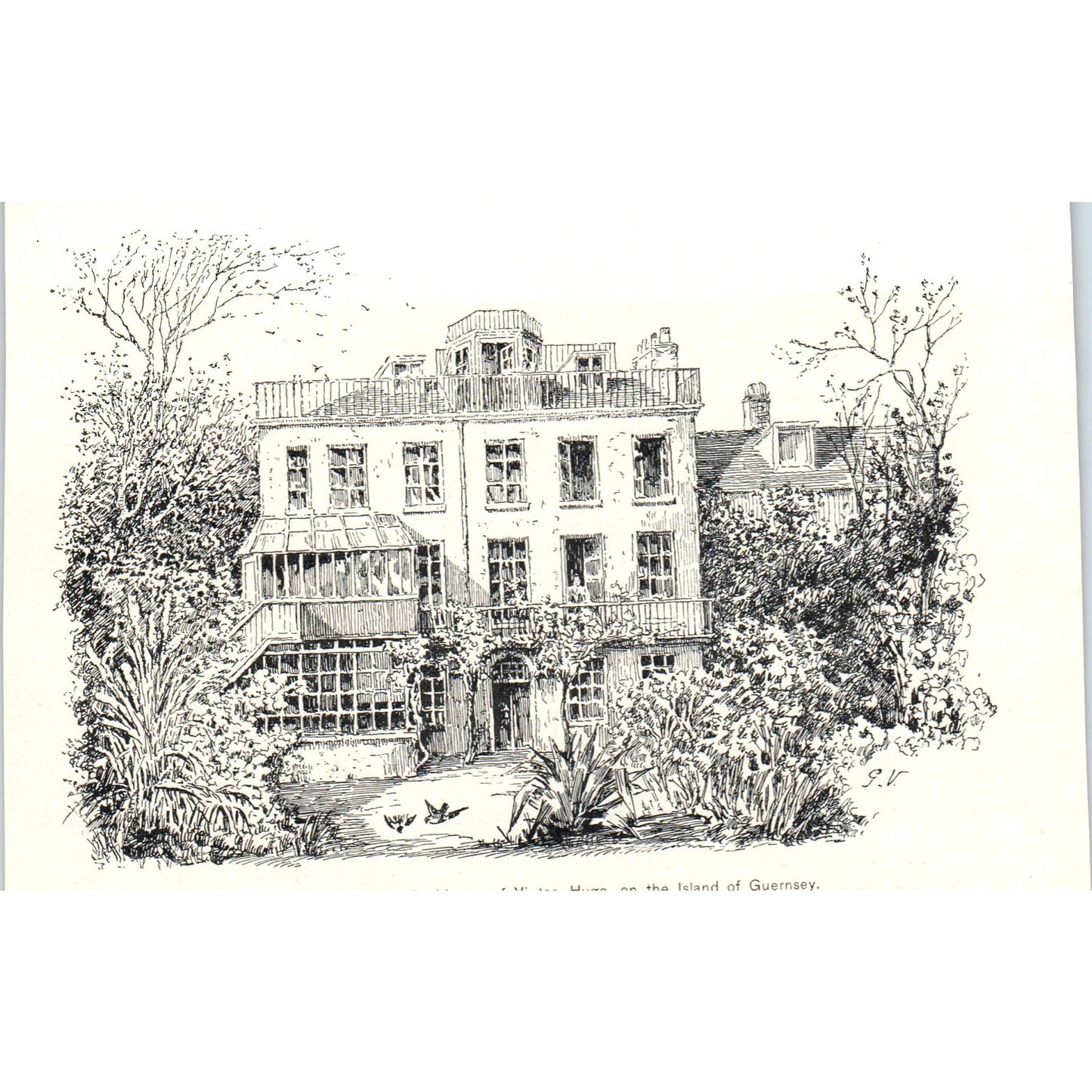 Hauteville House Residence of Victor Hugo Guernsey 1892 Magazine Print AK5-H8