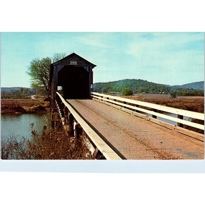 Westminster S.C. Tugaloo river Prather's Covered Bridge Postcard PB10