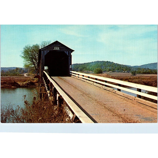 Westminster S.C. Tugaloo river Prather's Covered Bridge Postcard PB10