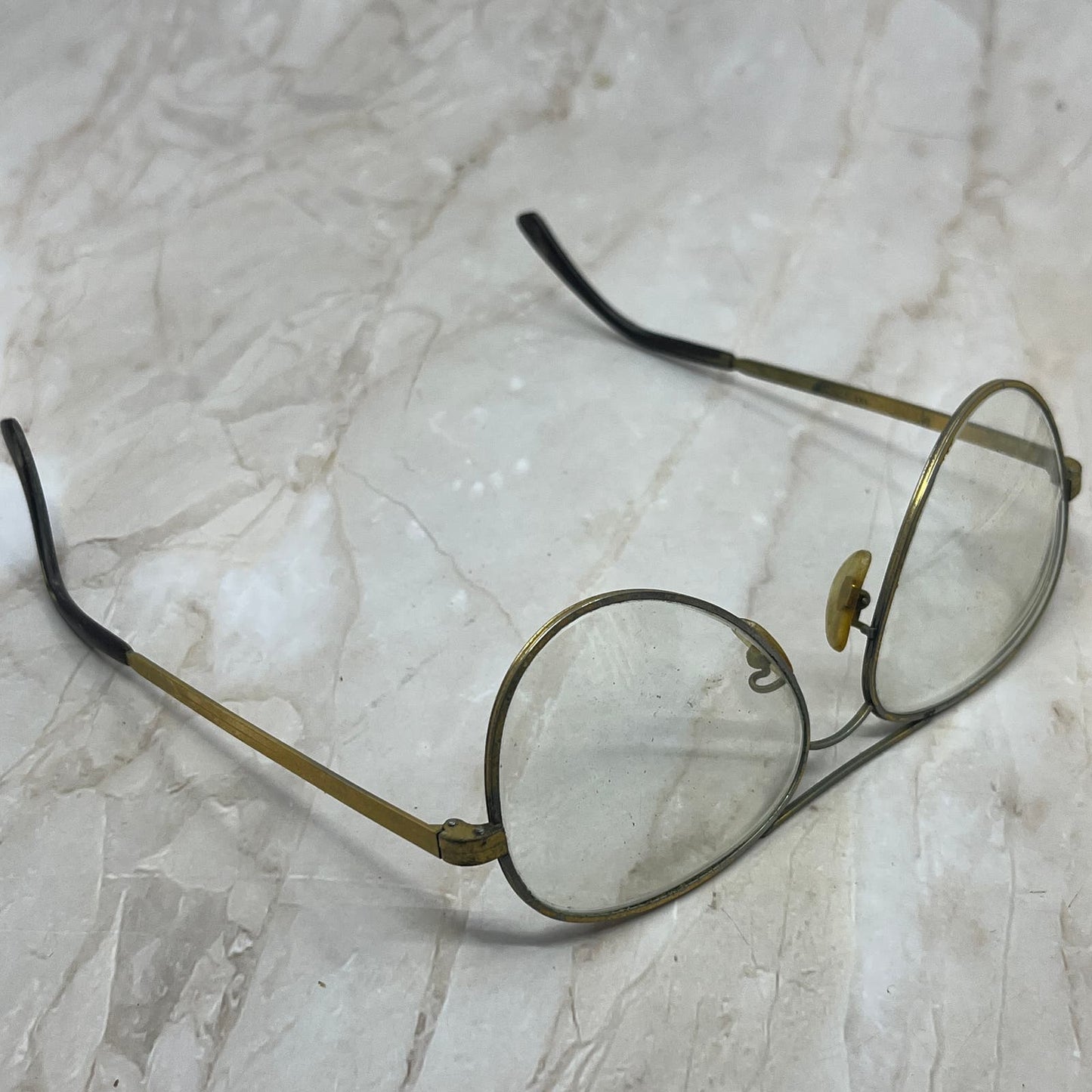 Retro Men’s Cottet Pilot Brass Tone Aviator Sunglasses Eyeglasses Frame TD7-G4-8