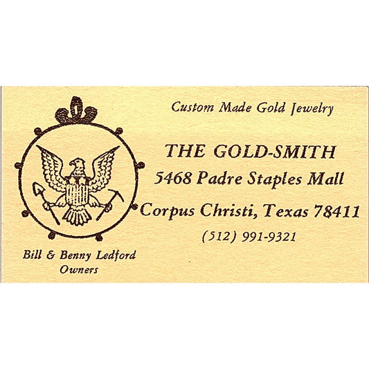 The Gold-Smith Bill & benny Ledford Corpus Christi Texas, Business Card SB4-B2