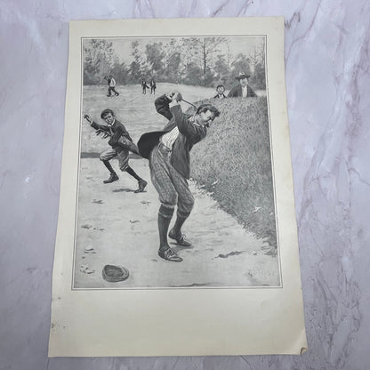 Angry Golfer - Temper - Original 1904 A.B. Frost Art Print V14-3