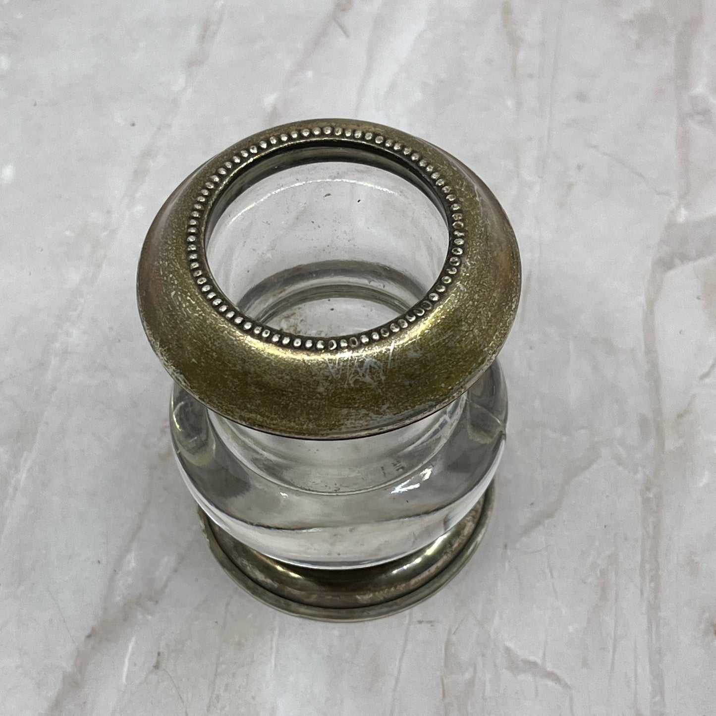 Vintage Sterling Silver And Glass Frank Whiting Toothpick Holder TL3