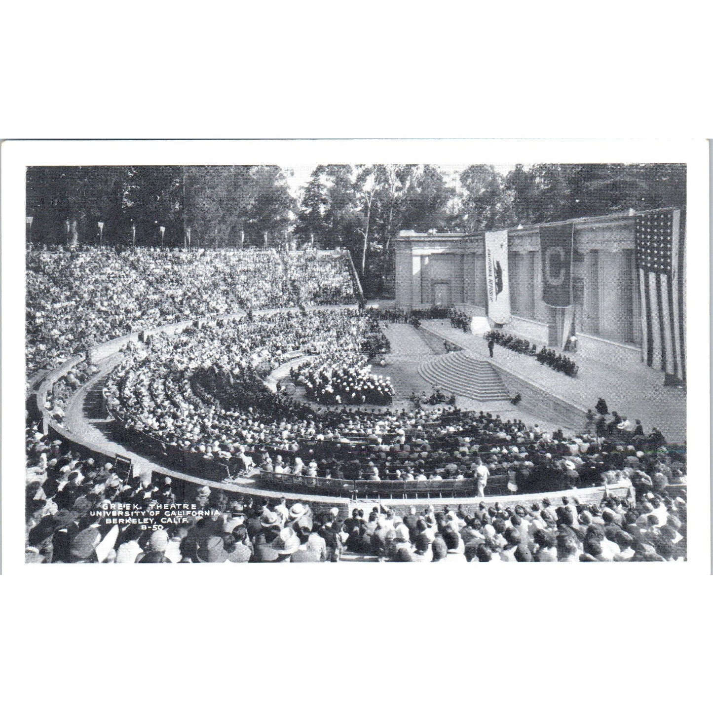 Greek Theatre University of California Berkeley Vintage Postcard PE2