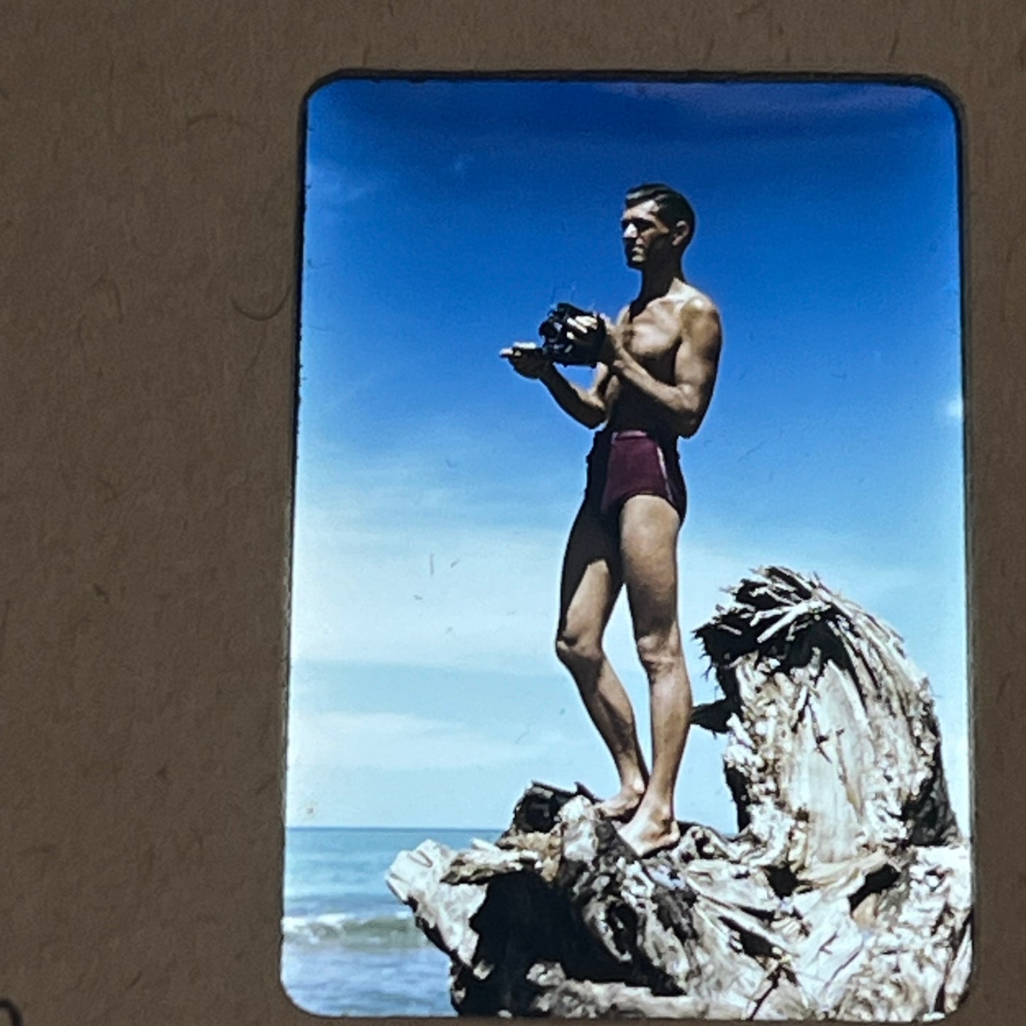 WWII 1944 Large Group of ~39 Slides US Soldier at Sansapor South Pacific TB8-SL1