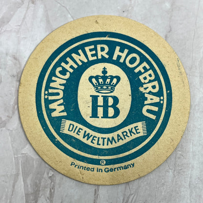 Vintage Münchner Hofbräu Edelweizen Export German Beer Coaster TJ5-CO2