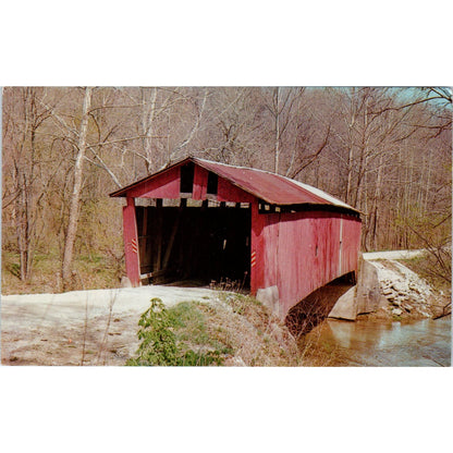 Rolling Stone Bridge 14-67-04 Putnam County Vintage Covered Bridge Postcard PD1