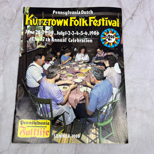1986 Pennsylvania Dutch Kutztown Folk Festival Souvenir Program Book TH9-LX1